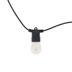 10 Pack Of Burke Outdoor Solar Festoon Lights, Black