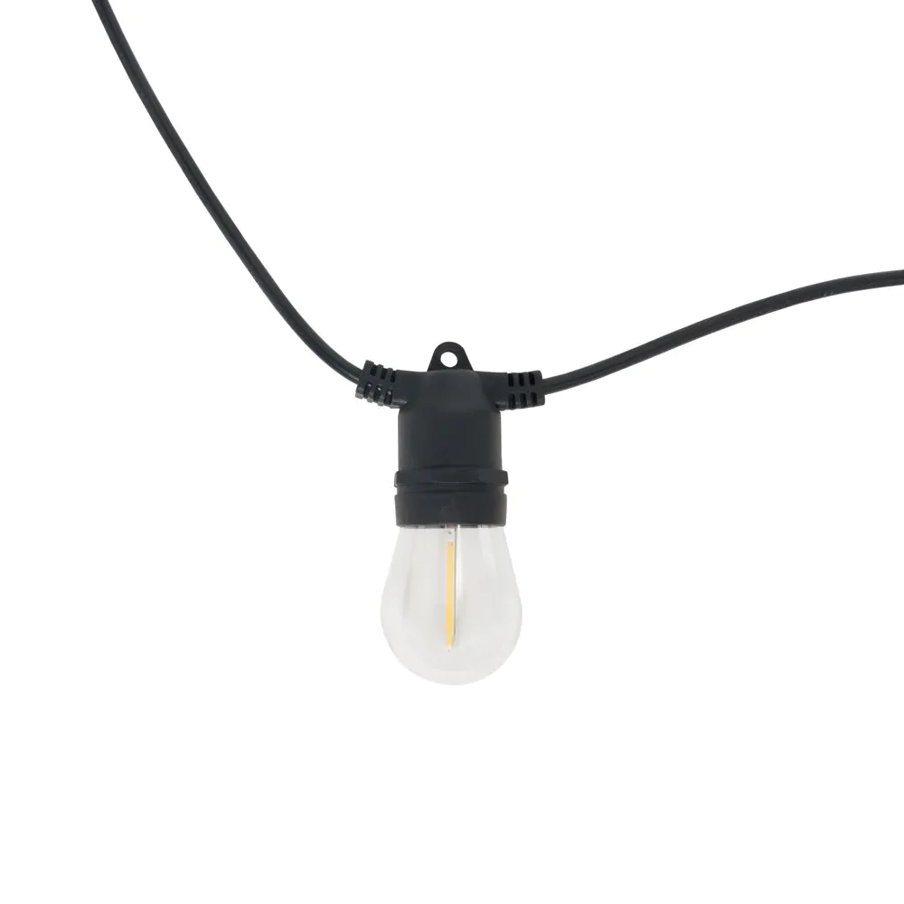 10 Pack Of Burke Outdoor Solar Festoon Lights, Black