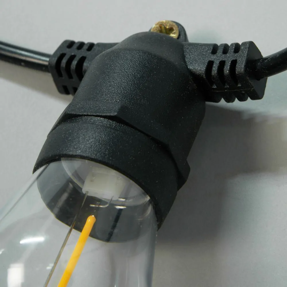 10 Pack Of Burke Outdoor Solar Festoon Lights, Black - Image 5