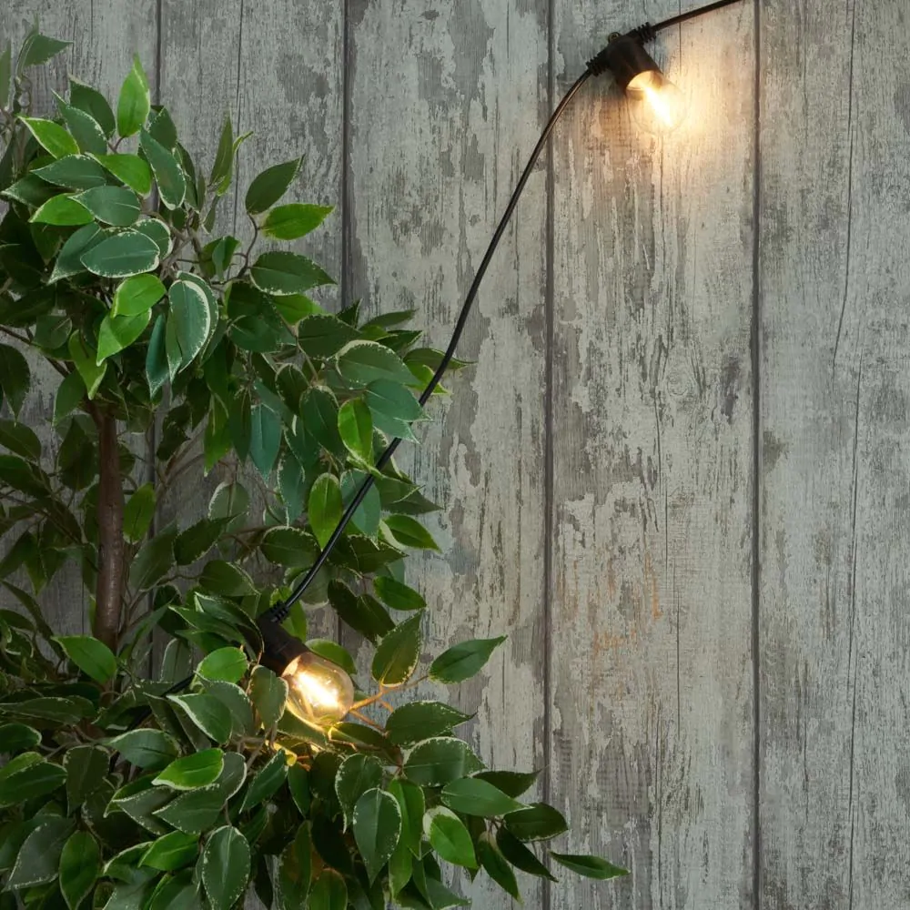 10 Pack Of Burke Outdoor Solar Festoon Lights, Black - Image 2