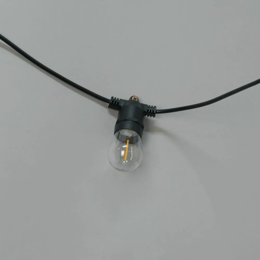 10 Pack Of Burke Outdoor Solar Festoon Lights, Black - Image 4