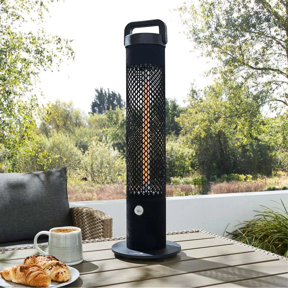 1200 Watt Free Standing Outdoor Radiant Heater, Black - Image 2