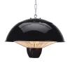 1500 Watt LED Pendant Halogen Element Patio Heater, Black