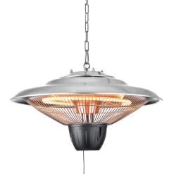1500 Watt Halogen Pendant Outdoor Heater, Silver