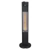 1600 Watt Pedestal Outdoor Floor Radiant Heater, Black