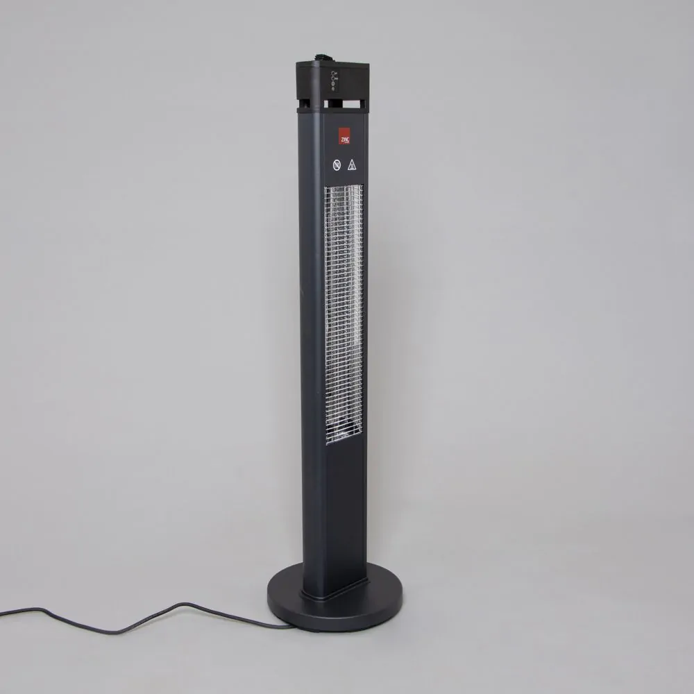 1600 Watt Pedestal Outdoor Floor Radiant Heater, Black - Image 4