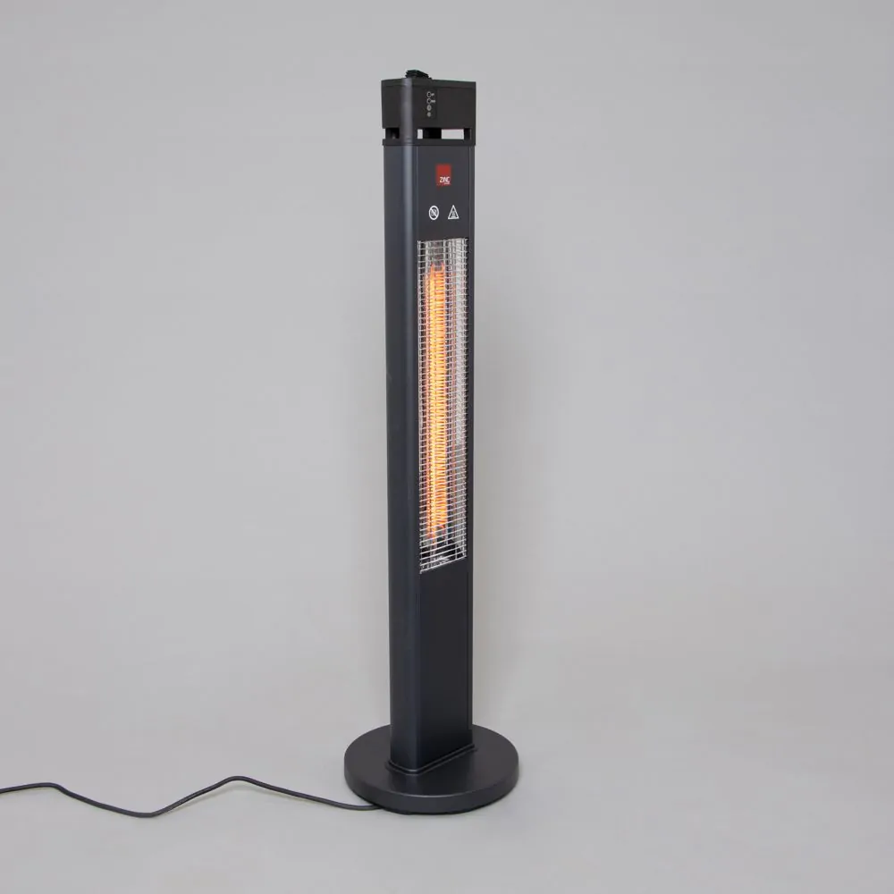 1600 Watt Pedestal Outdoor Floor Radiant Heater, Black - Image 3