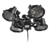 1800 Watt 4 Lamp Outdoor Parasol Radiant Heater, Black