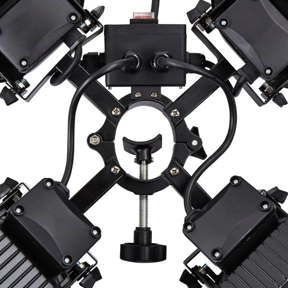 1800 Watt 4 Lamp Outdoor Parasol Radiant Heater, Black - Image 6