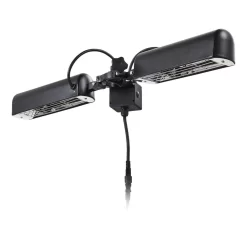1600 Watt Twin Lamp Outdoor Parasol Radiant Heater, Black