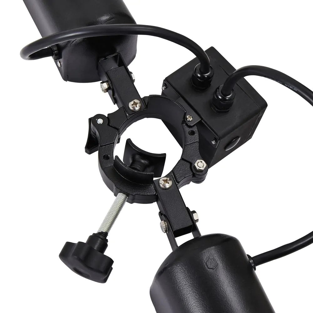 1600 Watt Twin Lamp Outdoor Parasol Radiant Heater, Black - Image 6