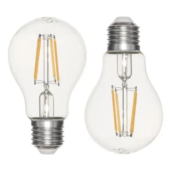 2 Pack Of 6W LED Vintage Style ES E27 Classic Light Bulb, Warm White