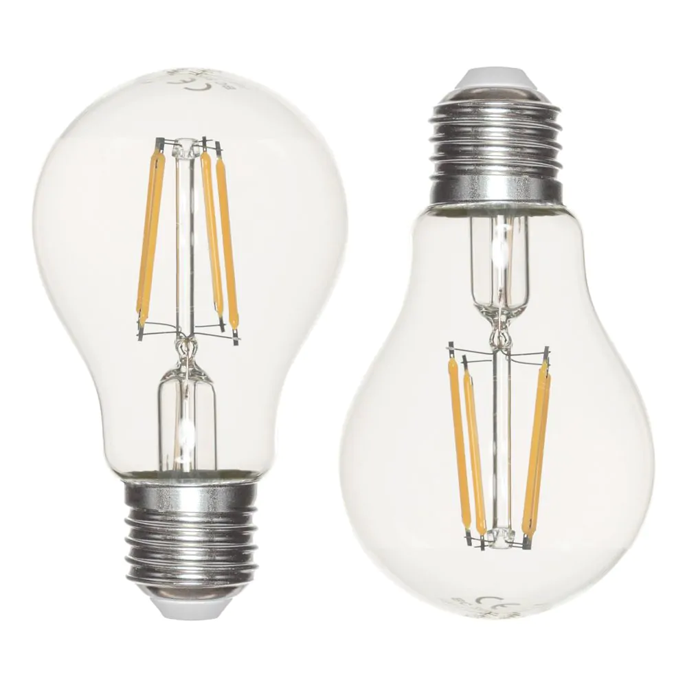 2 Pack Of 6W LED Vintage Style ES E27 Classic Light Bulb, Warm White