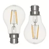 2 Pack Of 6W LED Vintage Style BC B22 Classic Light Bulb, Warm White
