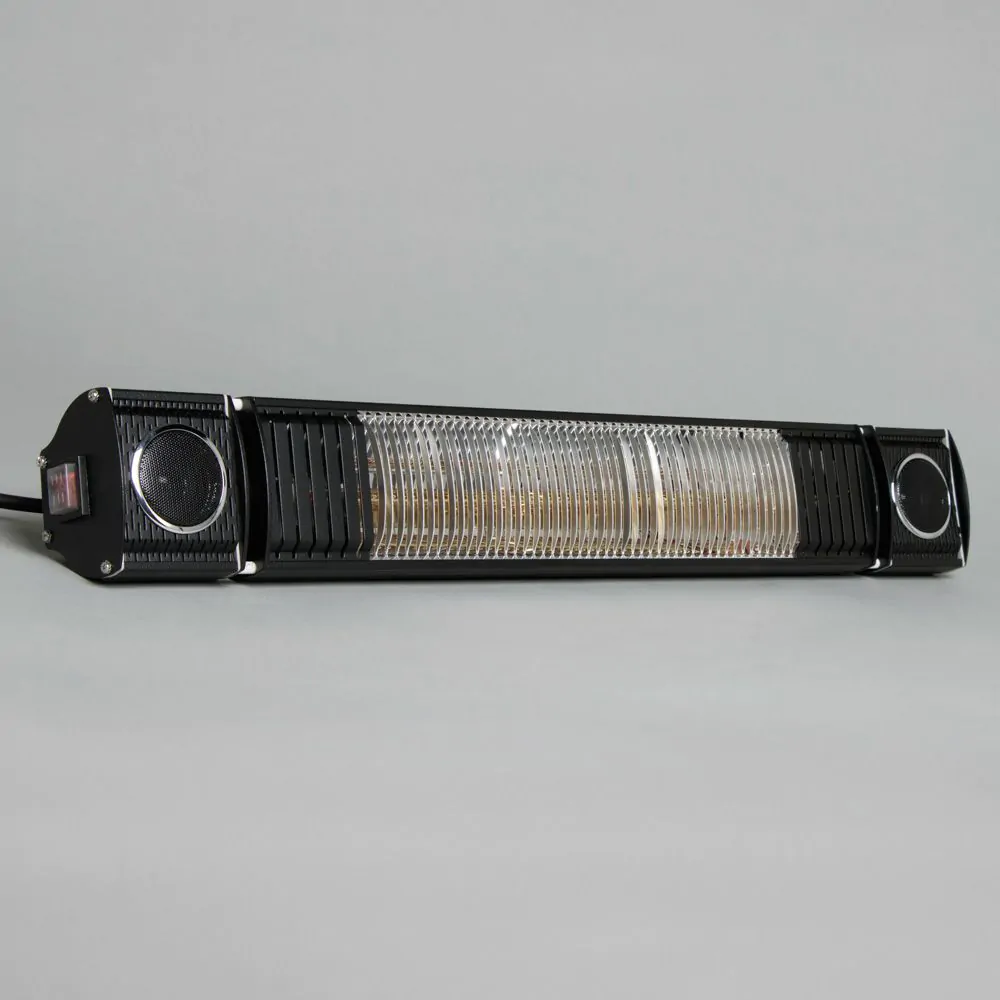 2000 Watt Outdoor Wall Radiant Heater With Wireless Speaker, Black - Image 4