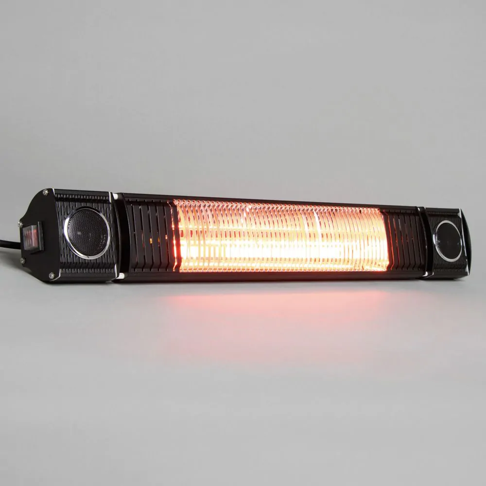 2000 Watt Outdoor Wall Radiant Heater With Wireless Speaker, Black - Image 3