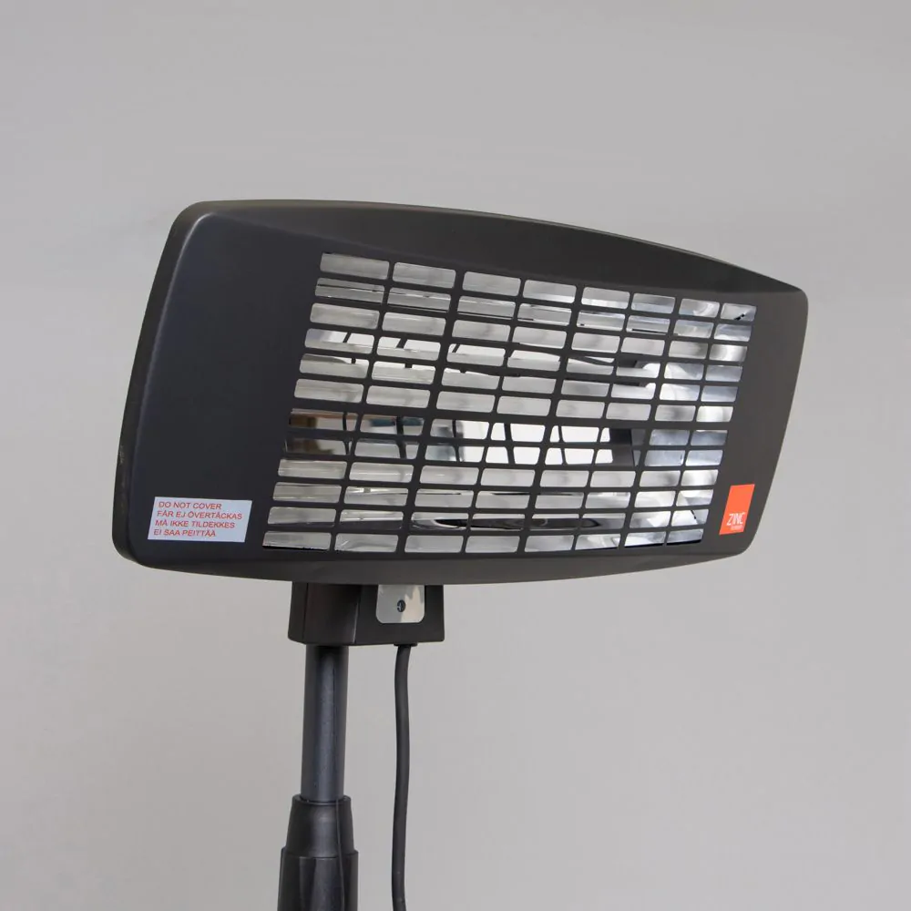 2000 Watt Rounded Rectangle Patio Wall Radiant Heater, Black - Image 4