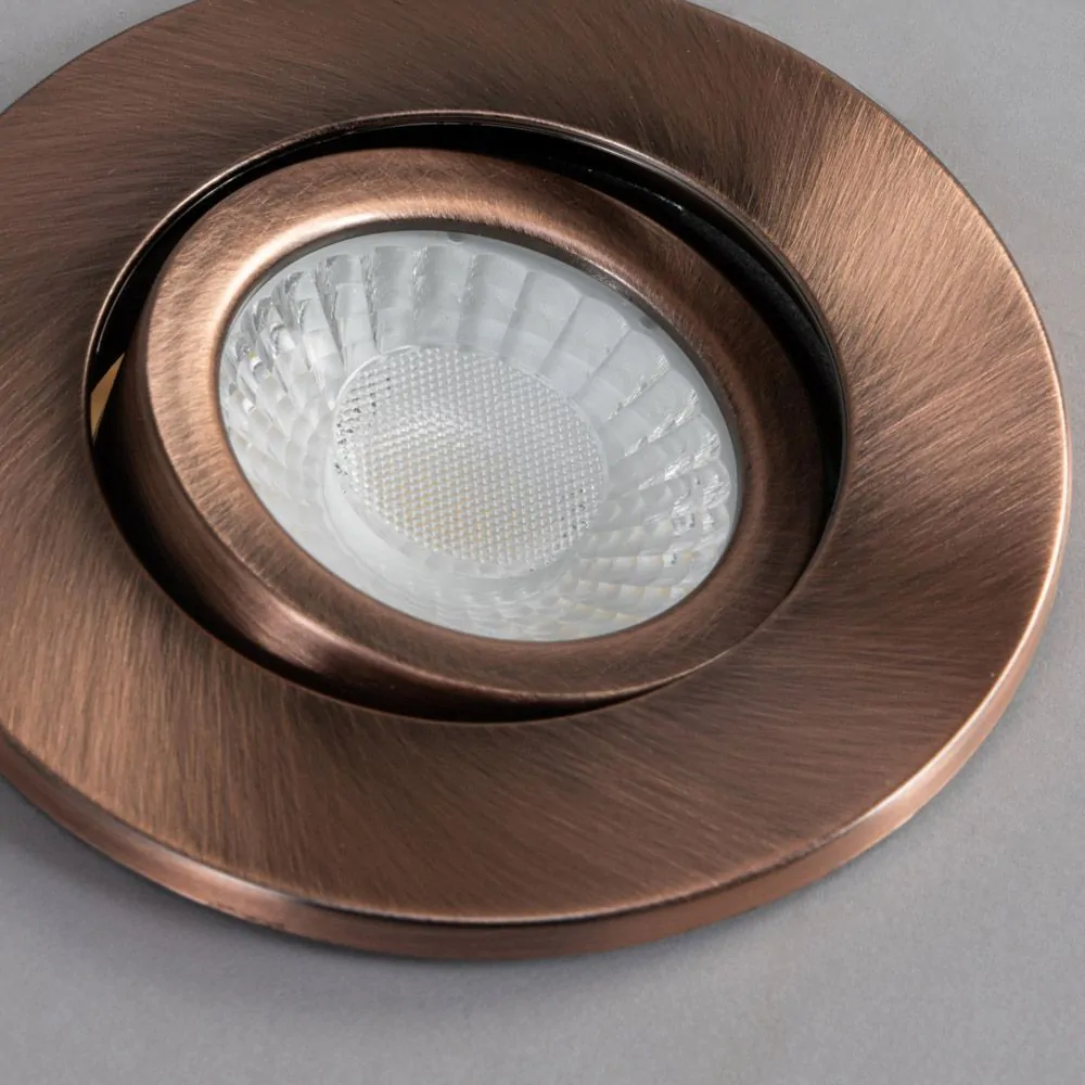 3 Pack Of Ruva Fire Rated LED IP65 Downlight, Antique Copper - Image 5