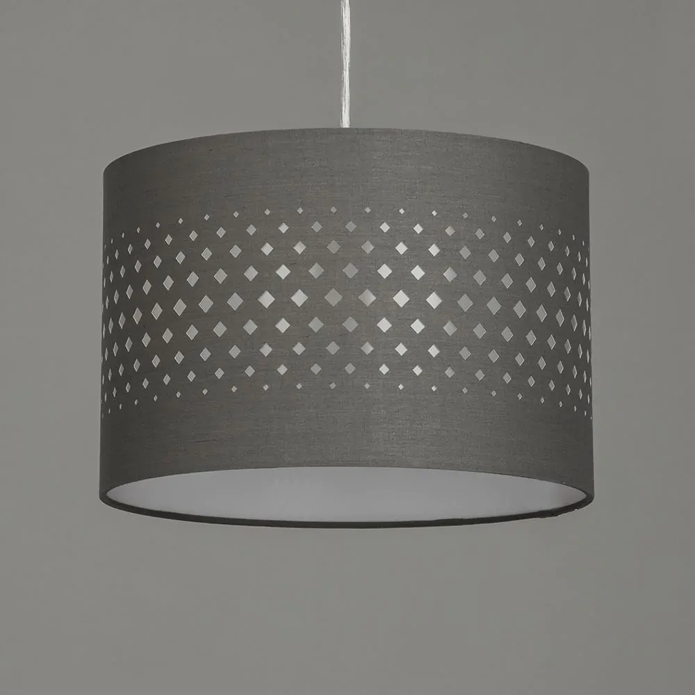 30cm Laser Cut Easyfit Shade, Grey - Image 4