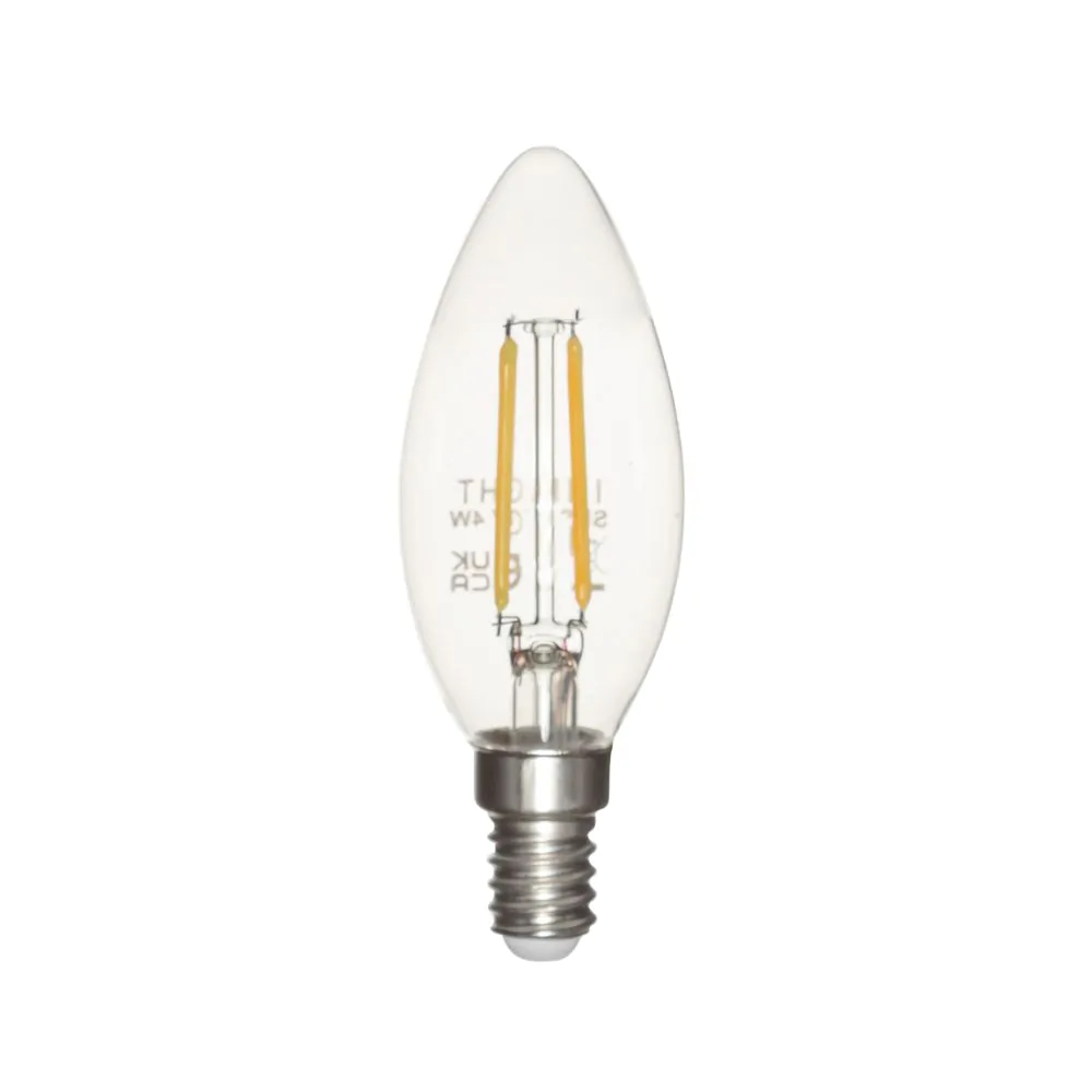 5 Pack Of 4W LED Vintage Style SES E14 Candle Light Bulb, Natural White - Image 2