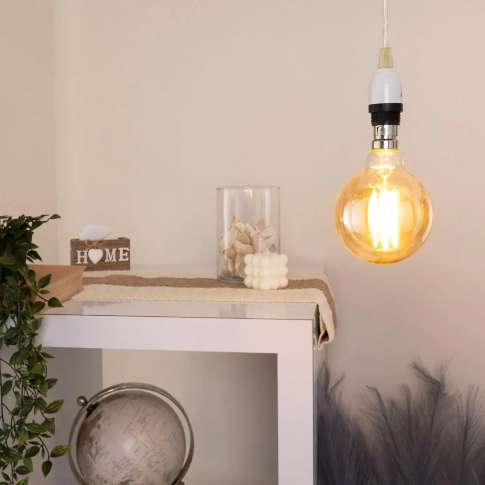 6W LED BC B22 Vintage Filament Large Globe Bulb, Tinted - Image 2