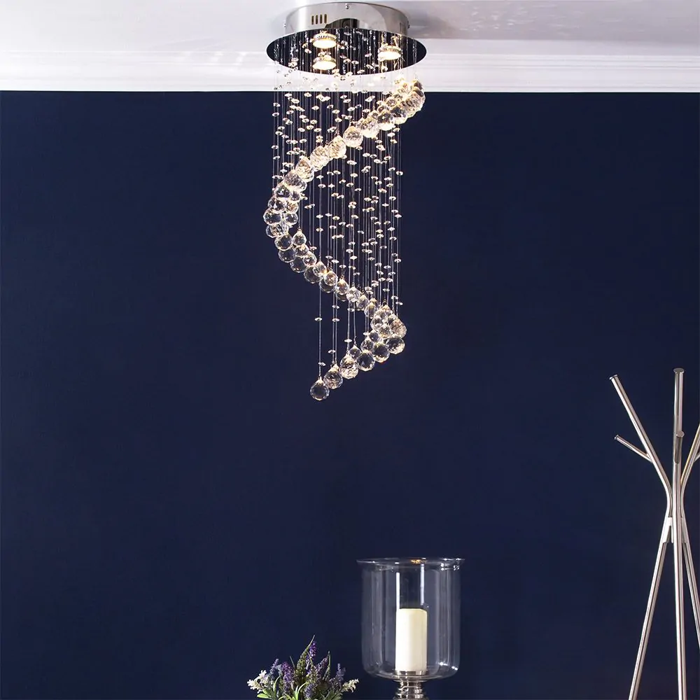Abyss Flush Ceiling Light, Chrome - Image 2