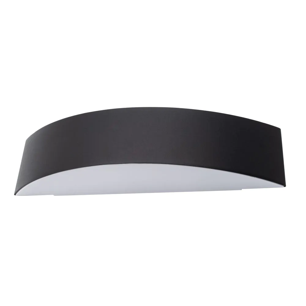 Albie Outdoor Curved LED Up And Down Wall Light, Black - Image 6