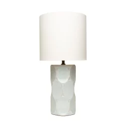Alder Scalloped Table Lamp, Sage