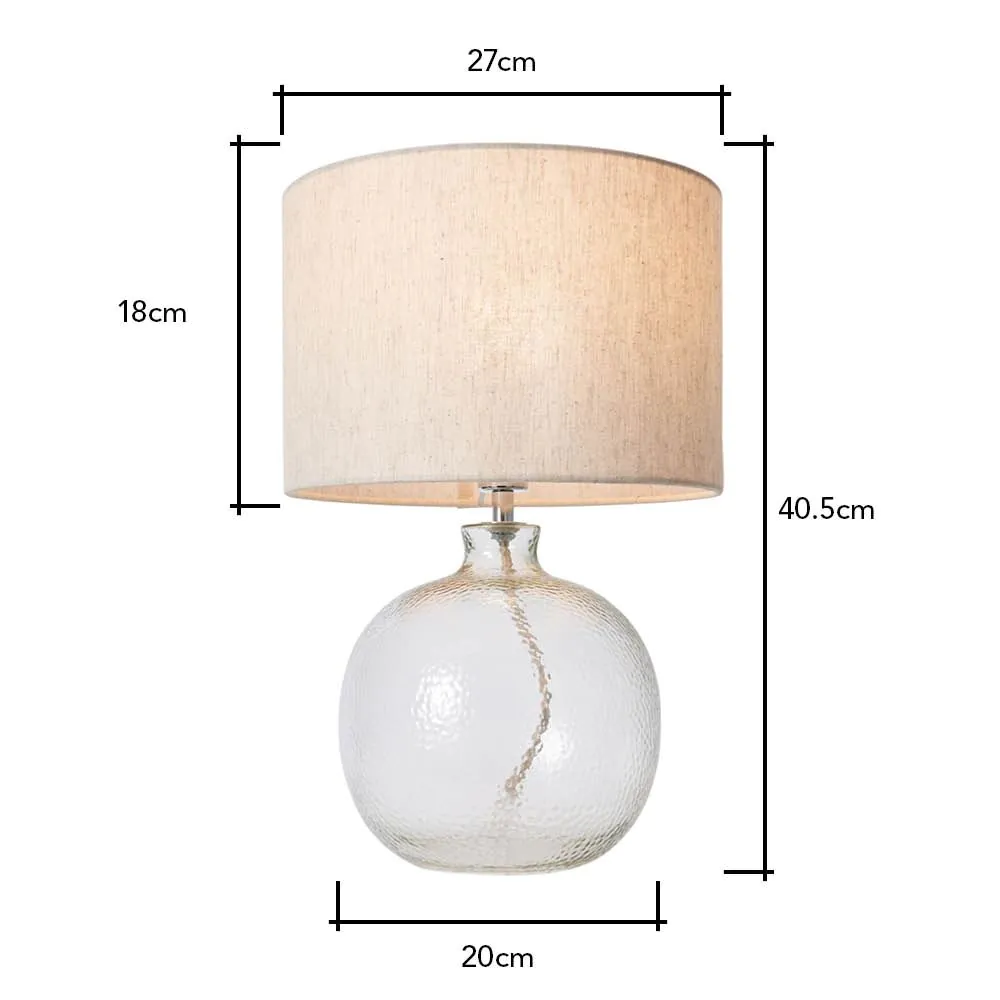 Alfie Bobble Glass Table Lamp, Clear - Image 7