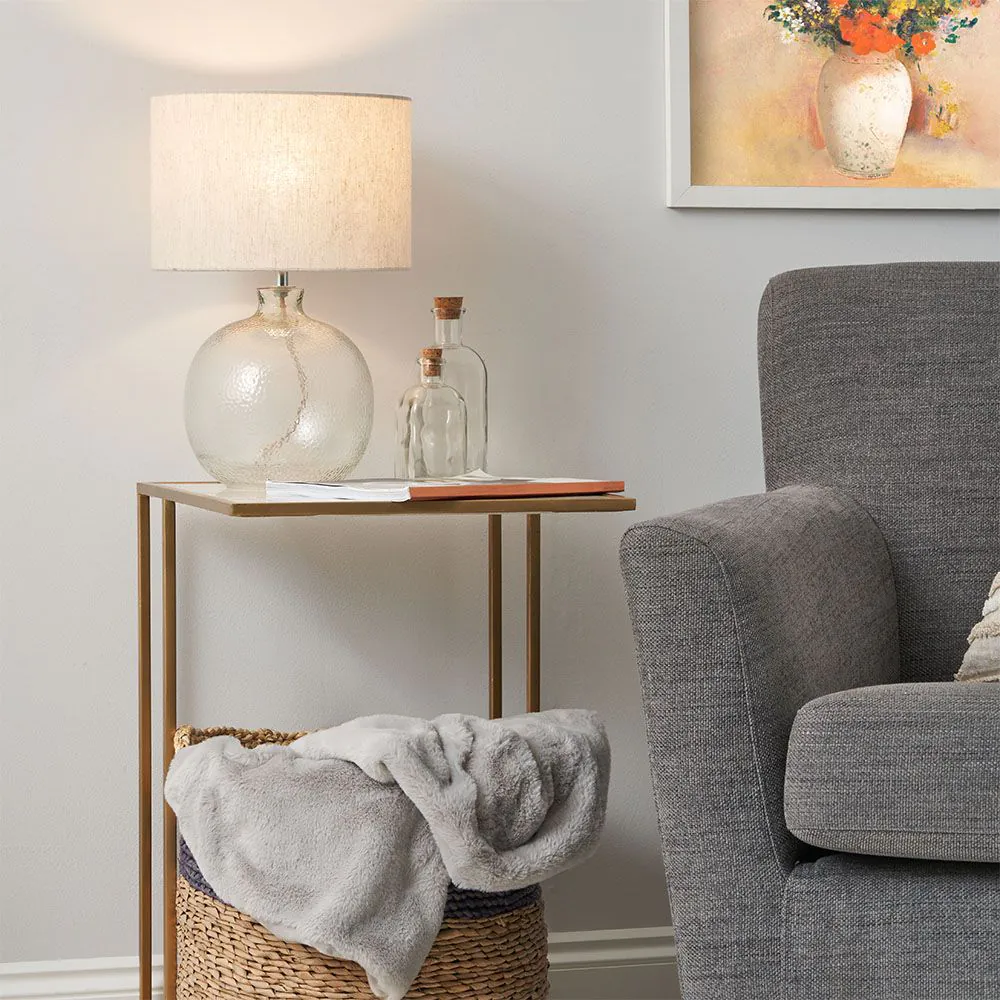 Alfie Bobble Glass Table Lamp, Clear - Image 2