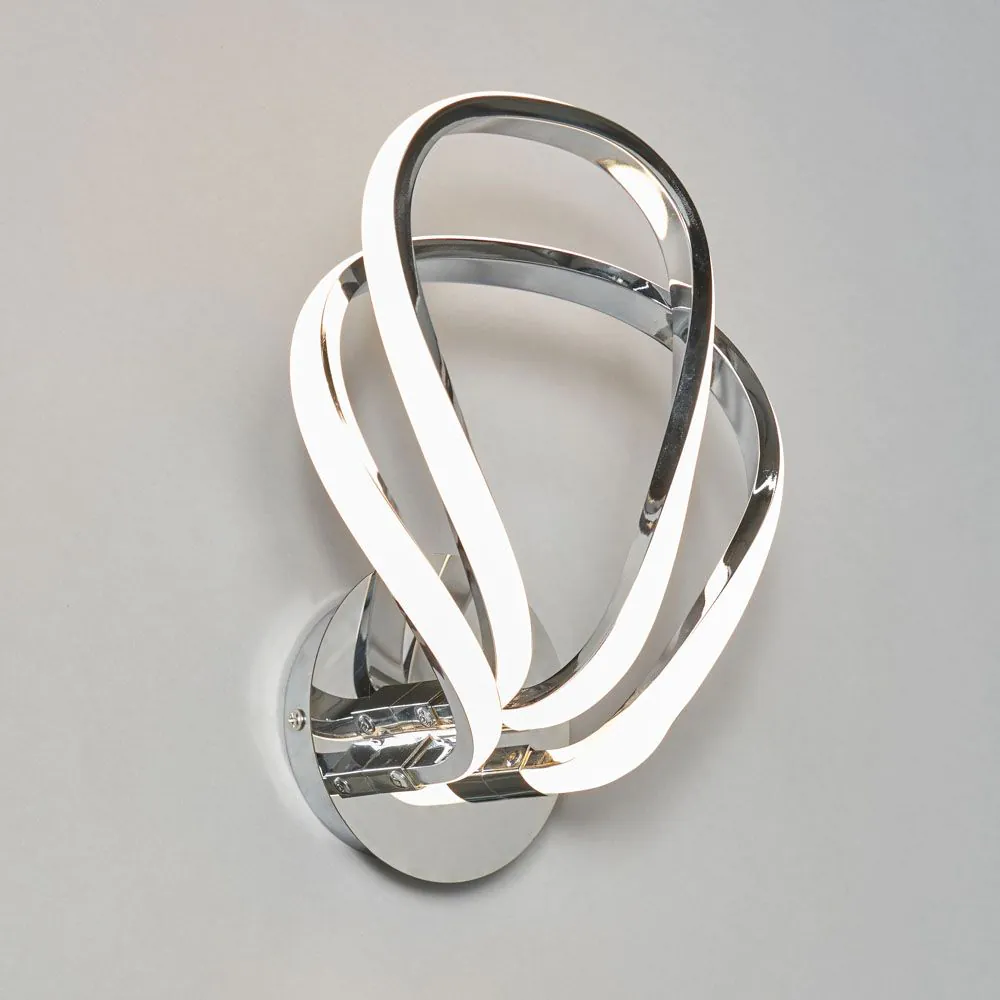 Alvar Overlapped Petals LED Wall Light, Chrome - Image 3