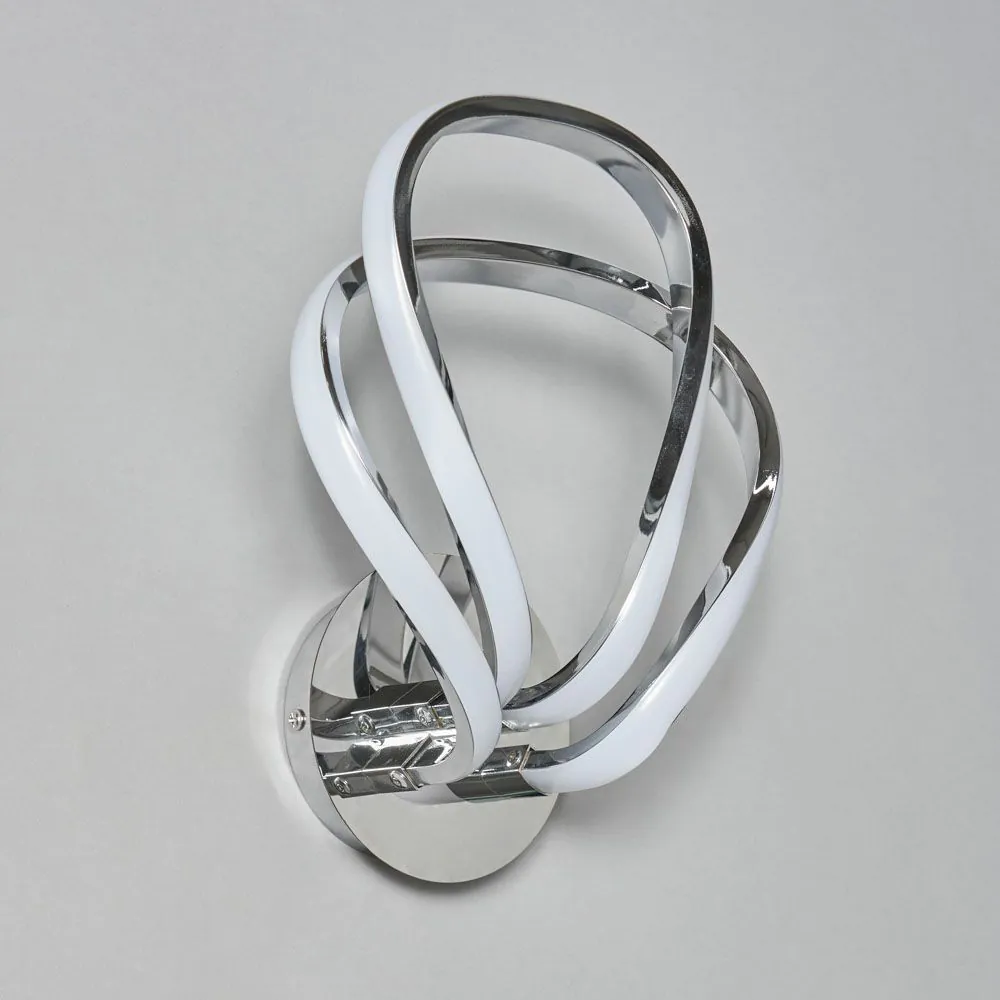 Alvar Overlapped Petals LED Wall Light, Chrome - Image 4