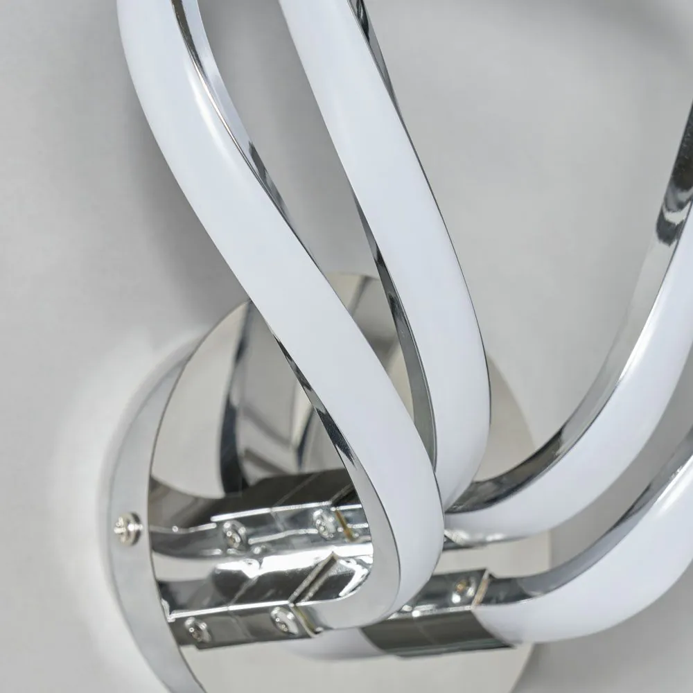 Alvar Overlapped Petals LED Wall Light, Chrome - Image 5