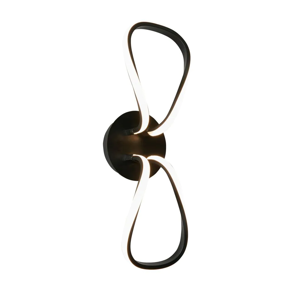 Alvar Petals LED Ceiling Or Wall Light, Black