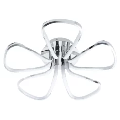 Alvar Petals LED Flush Ceiling Light, Chrome