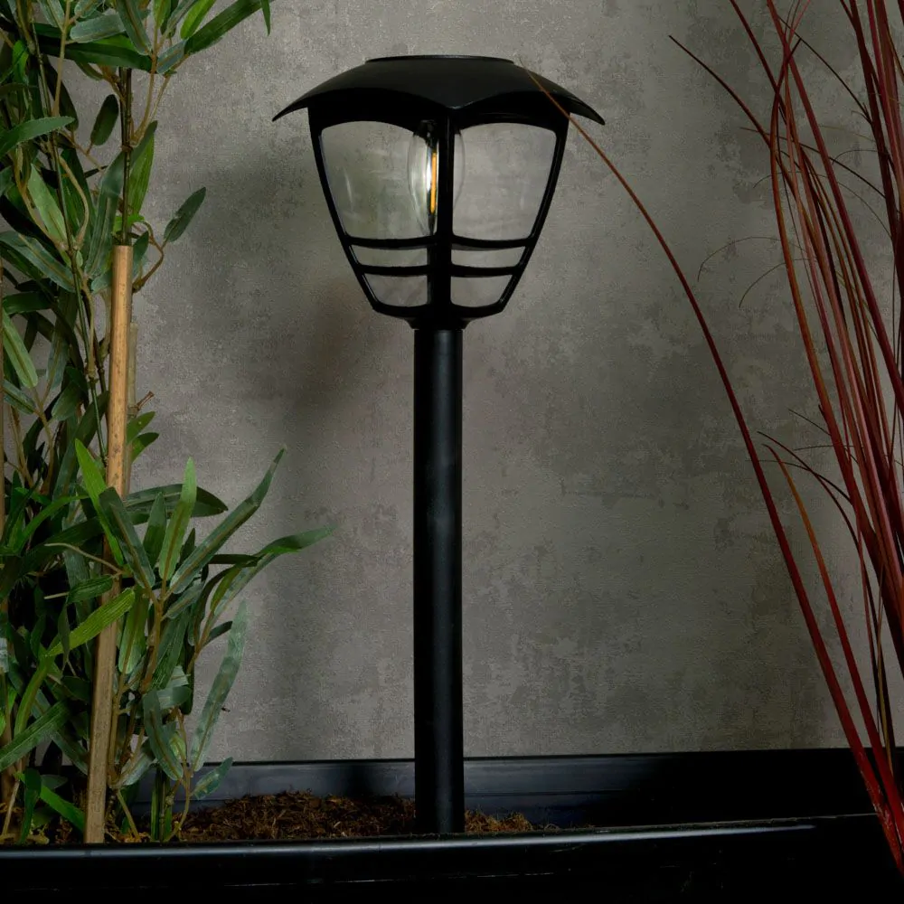 Alzir Outdoor LED Solar Spike Light, Black - Image 2