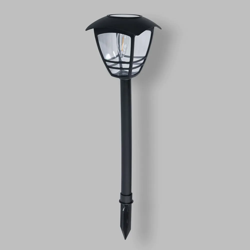 Alzir Outdoor LED Solar Spike Light, Black - Image 4