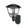 Alzir Outdoor LED Solar Wall Light, Black