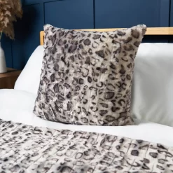 Animal Print Cushion, Grey