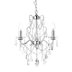Annalee 3 Light Chandelier, Chrome