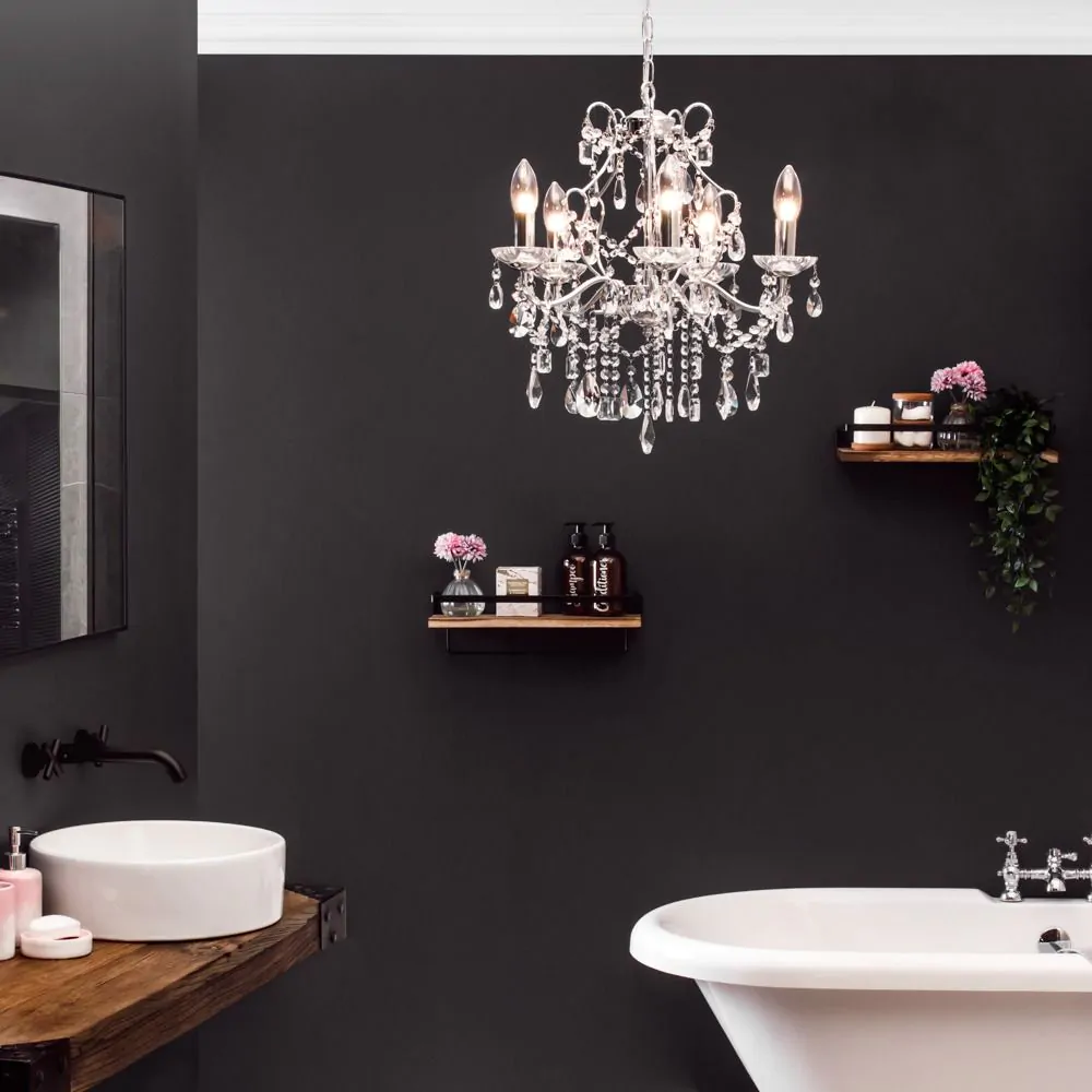 Annalee 5 Light Large Chandelier, Chrome - Image 2