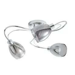 Arya Tangle Bathroom Flush Ceiling Light, Chrome