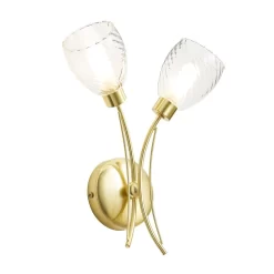 Arya Tangle Bathroom Wall Light, Satin Brass