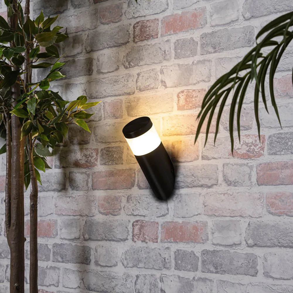Asher Angled Outdoor Wall Light, Black - Image 2
