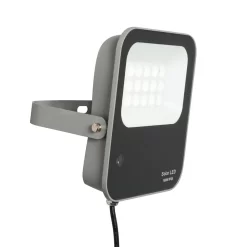 Aster LED 100 Watt Outdoor Solar Flood Light, Grey