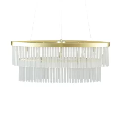 Aubrey Oval Diner Ceiling Pendant, Brass