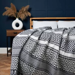 Aztec Throw, Grey