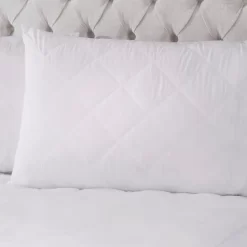 Bamboo Pillow Protector Pair, White