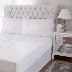 Bamboo Super King Mattress Protector, White