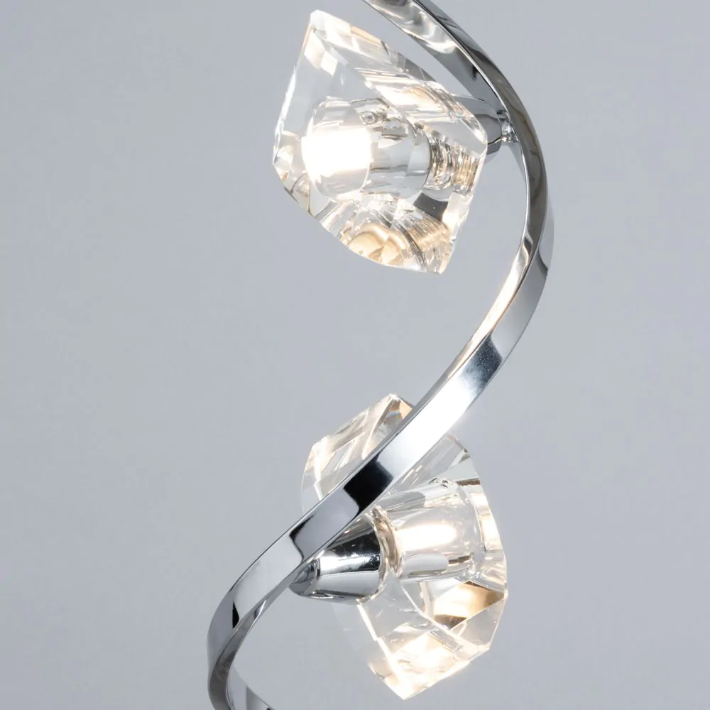 Bella Wavy Table Lamp, Chrome - Image 5